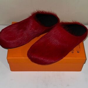 SHEIN Red Fur Women's Slippers size 39